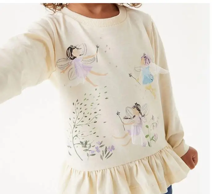 Crewneck printed blouse pure cotton