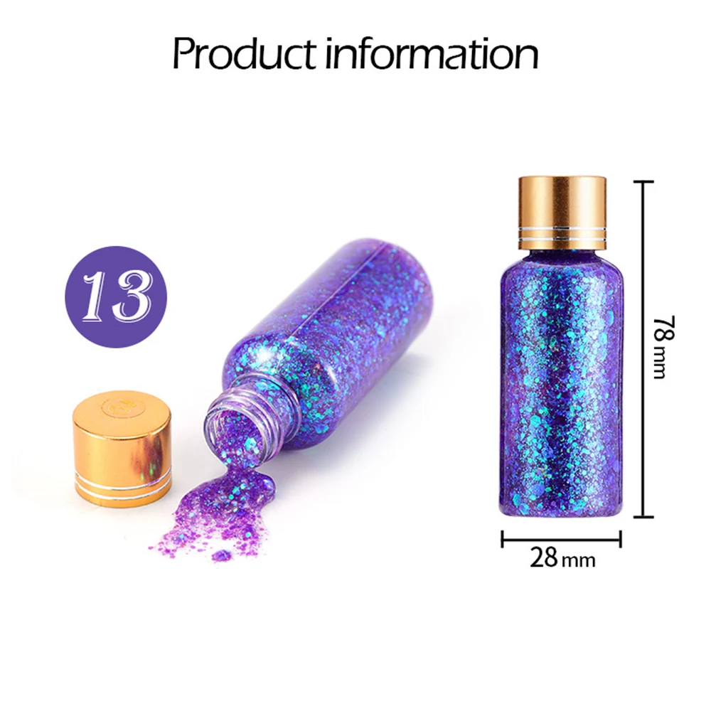 Glitter Eye Shadow Sequin Diamond Jewels Rhinestones Nail Hair Body Face Stickers Lotion Party Festival Stage Makeup Cosmetics