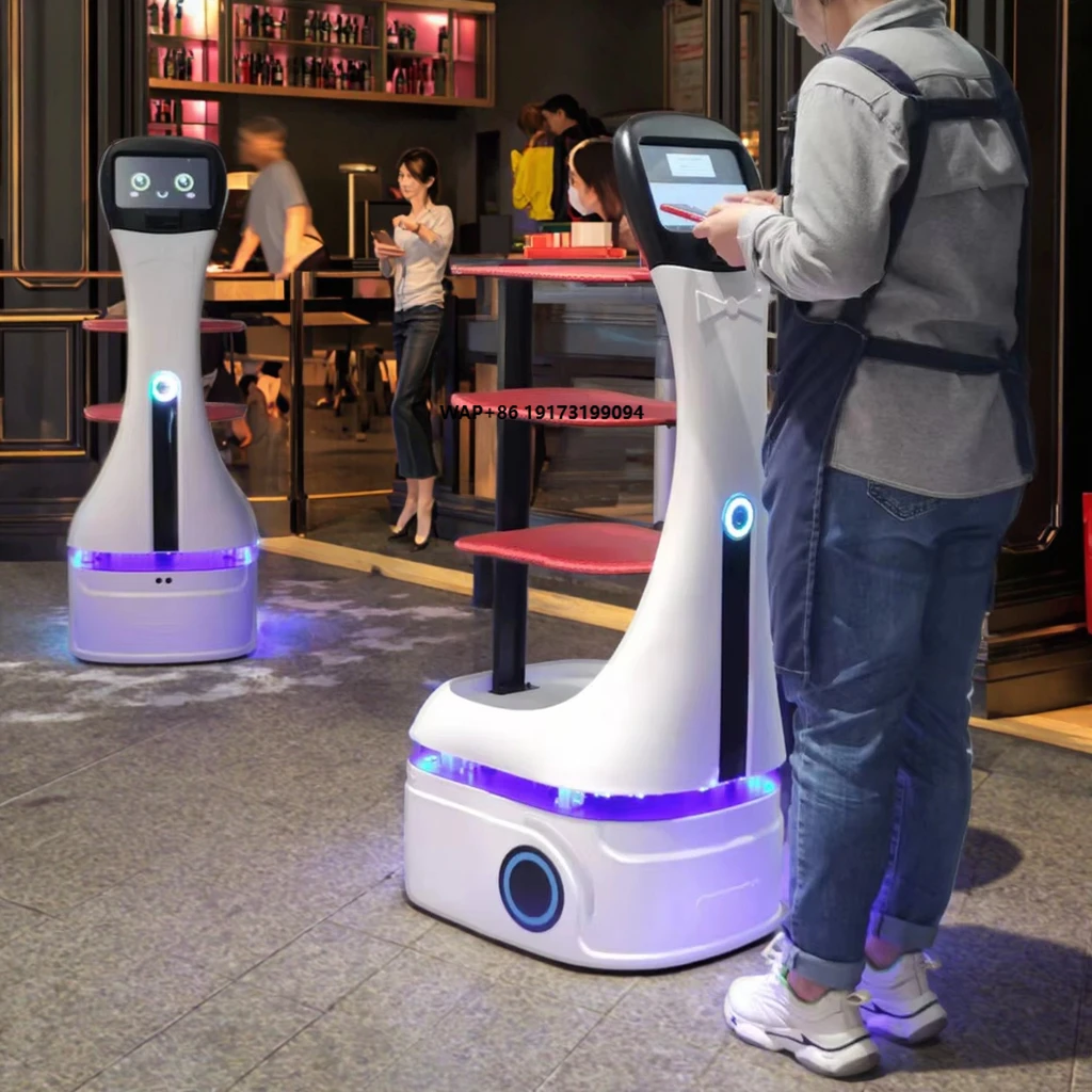 

High Efficiency Service Robot with 10.1inch Display Navigation 12h Runtime for Automated Meal Delivery in Cafeterias