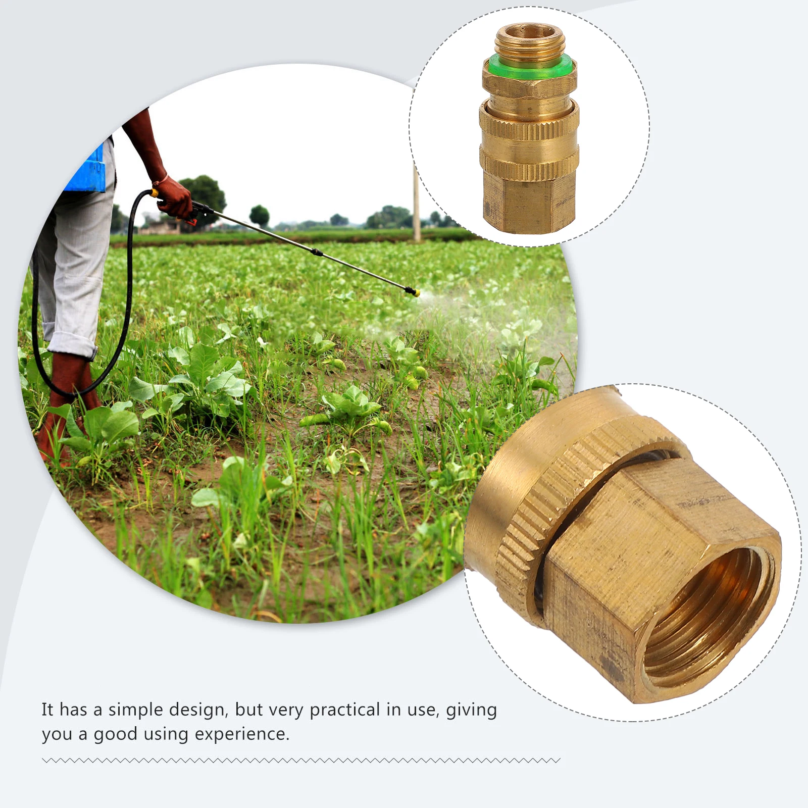1 Buah Mesin Penyemprot Konektor Cepat Adaptor Kuningan Tekanan Tinggi Pas Konektor Mesin Cuci Taman Selang Bahan Kimia