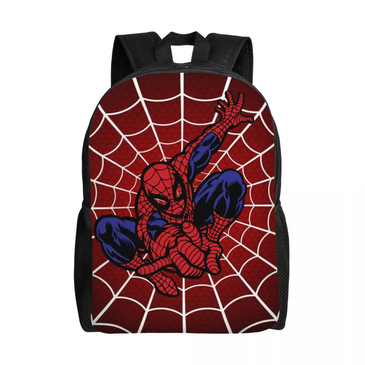 Custom Spiderman Finger Gesture Backpack for Women Men Water Resistant College School Bag Printing Bookbag