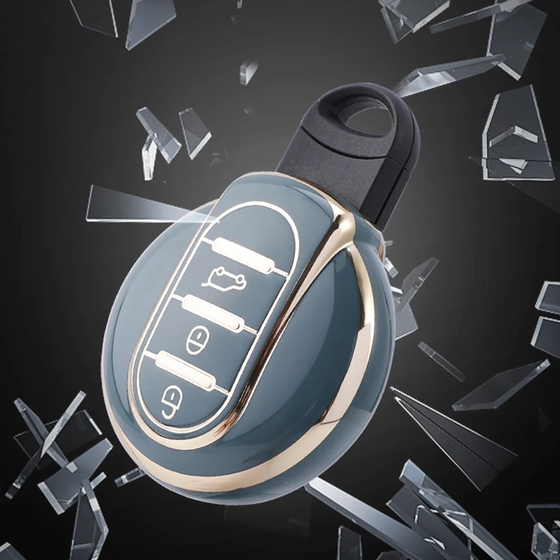 TPU Car Key Shell Fob Cover for BMW MINI COOPER S ONE JCW F54 F55 F56 F57 F60 CLUBMAN COUNTRYMAN Key Case Protector Keychain view 5