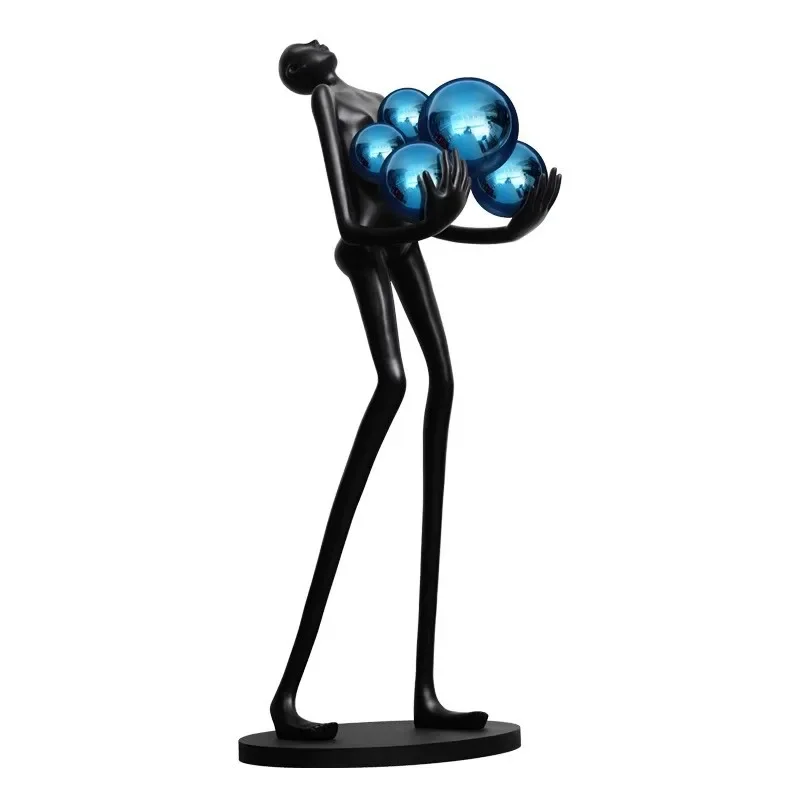 Living room sofa humanoid ball sculpture floor lamp Nordic creative human body