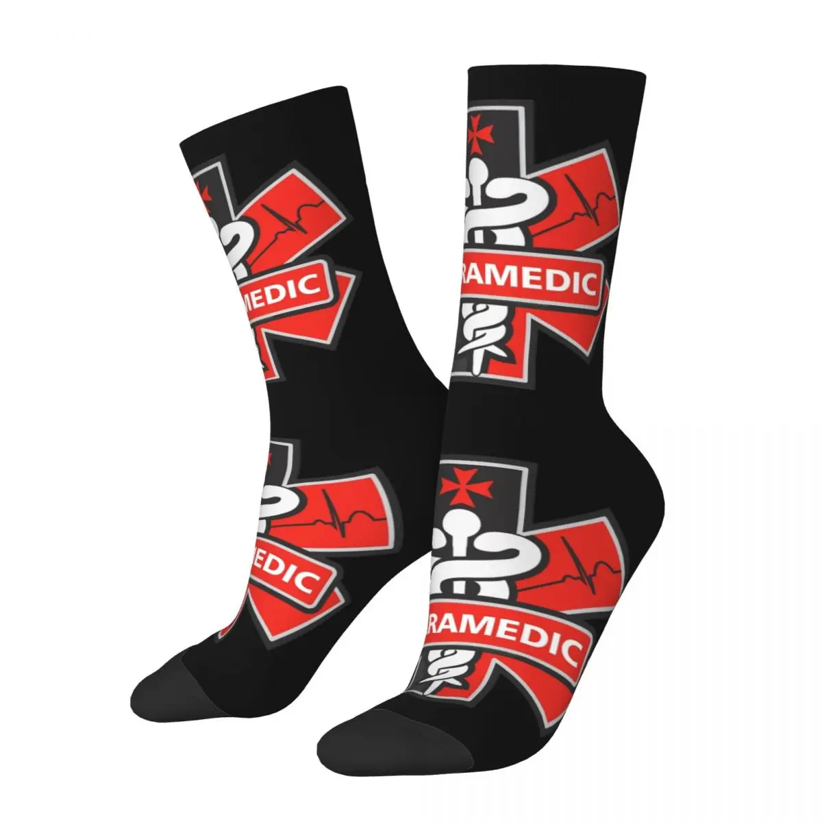 Fashion Men Socks Hip Hop EMT Star Of Life Paramedic Sock Paramedic Medic Ambulance Sport Stockings Spring Summer Autumn Winter