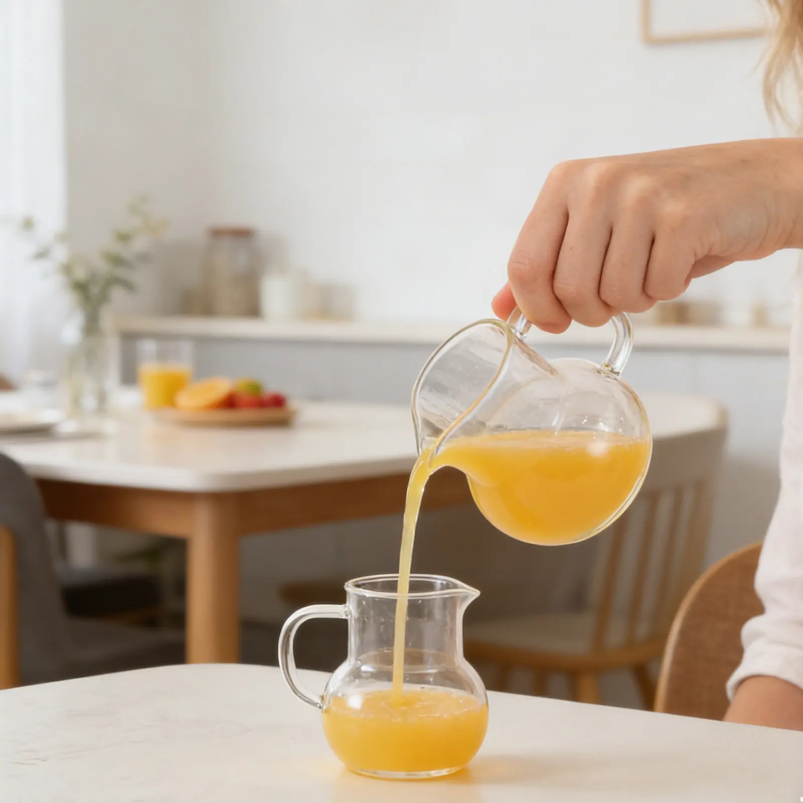 Jarra de Vidrio para Crema, Jarra de 6.8 oz/200 ml con Boquilla Afilada, Jarra Pequeña para Espumar Leche, para Servir Café, Transparente, para Servir Bebidas