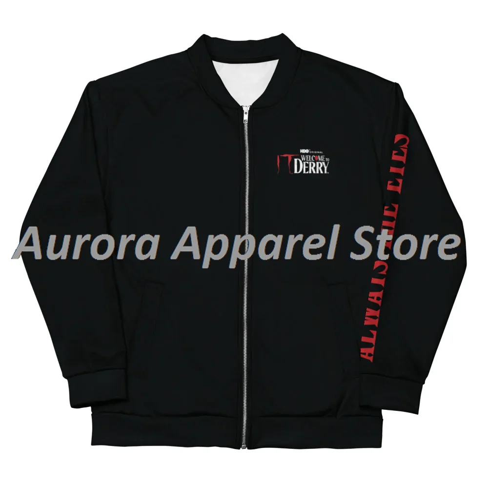 سترة IT مرحبا بكم في Derry Always The Eyes Bomber - سترة اسكواش لفيلم الرعب للجنسين ملابس خارجية غير رسمية للرجال/النساء