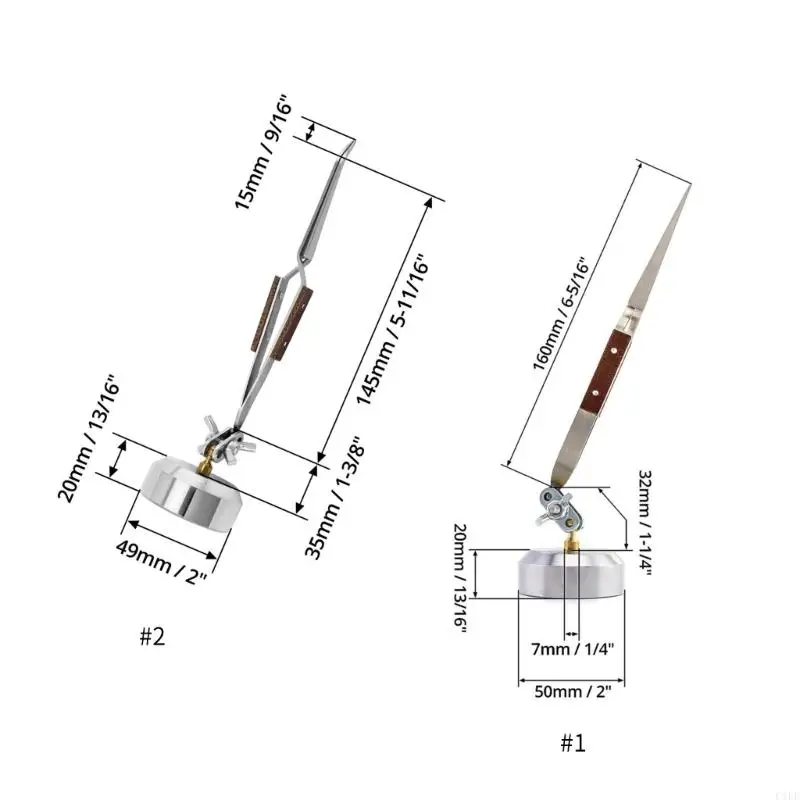 C1FE Soldering Tool Third Hand with Tweezer Jewelry Making Repair Hands Soldering Tweezers with Base For Holding Bead