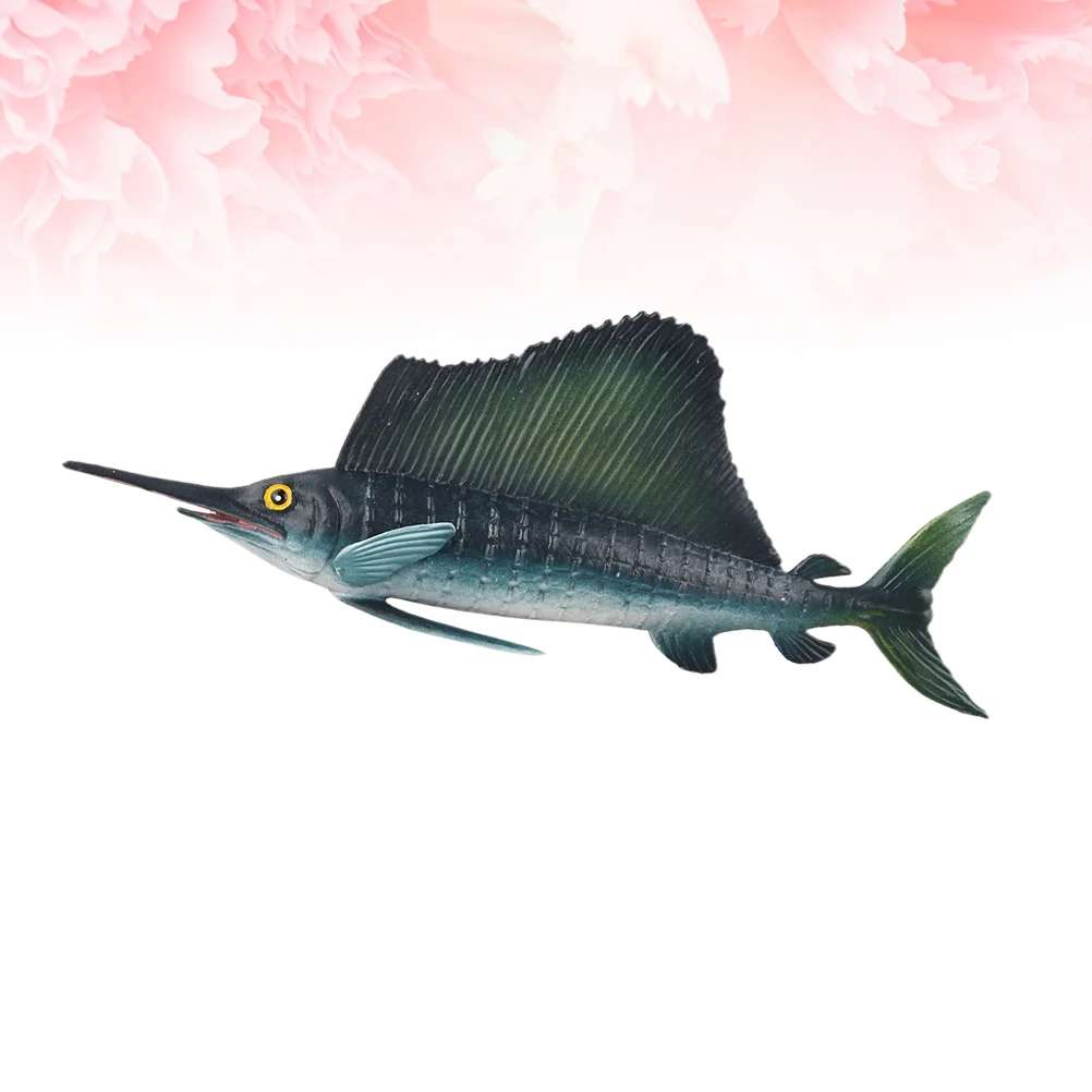 

Simulated Sailfish Decor Lifelike Marine Animal Ornament Premium Plastic Durable Educational Home Decoration Kid Cognizance