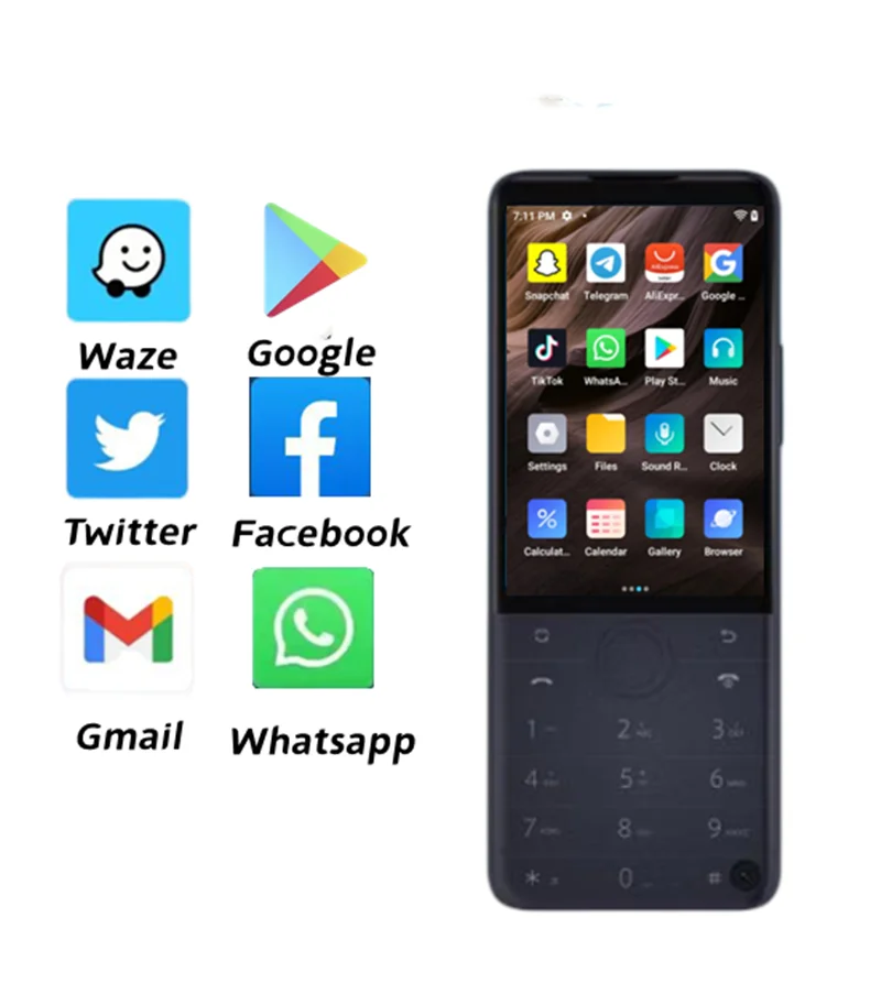 Écran tactile intelligent Android 12, téléphone blanc, assistance vocale, ajouter un jeu, PRF22 Pro, QinF22Pro, Talkback