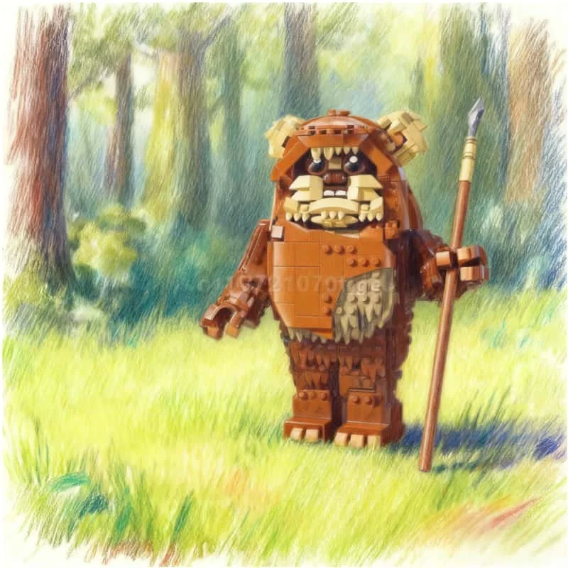 

MOC 2025 new 1010 pcs Jungle warrior building blocks creative building blocks model children's toys Christmas birthday gifts