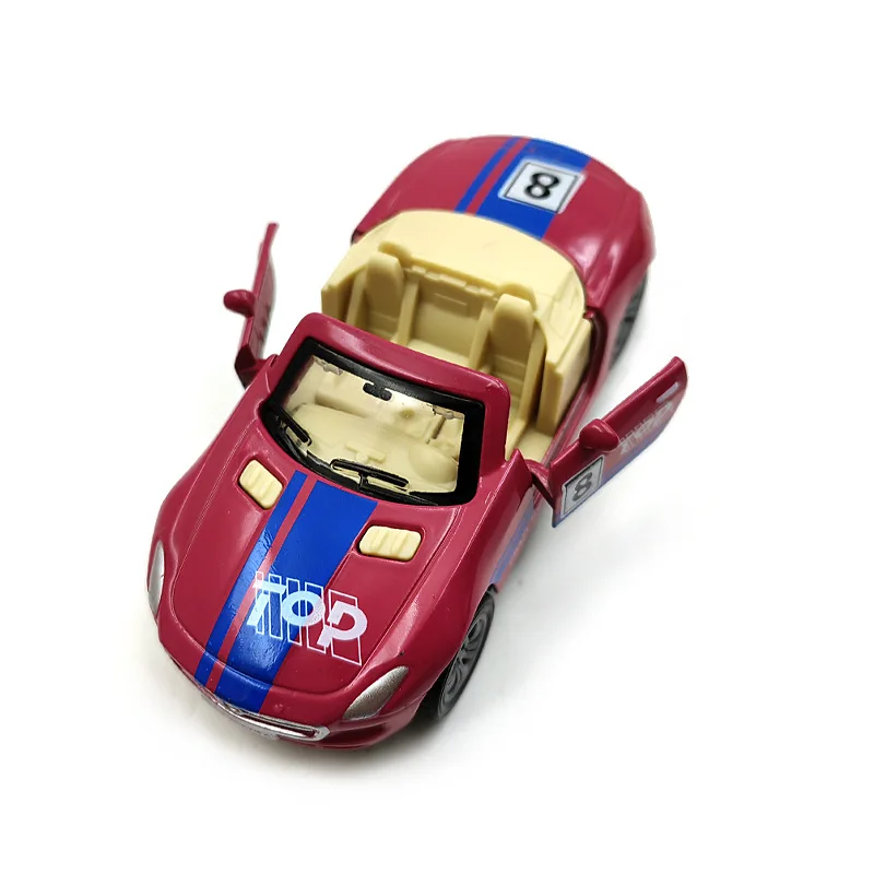 Simulation Pull Back Racing Model Sports Car Police Car Can Open The Door  Children Alloy Car Toys Boys Children's Birthday Gift