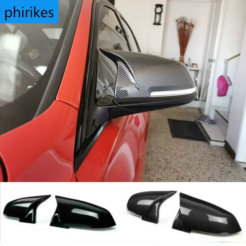 

1 пара чехлов для зеркал заднего вида с боковым крылом, чехлы для зеркал заднего вида, глянцевый черный для BMW F20 F21 F22 F30 F32 F36 X1 F87 M3