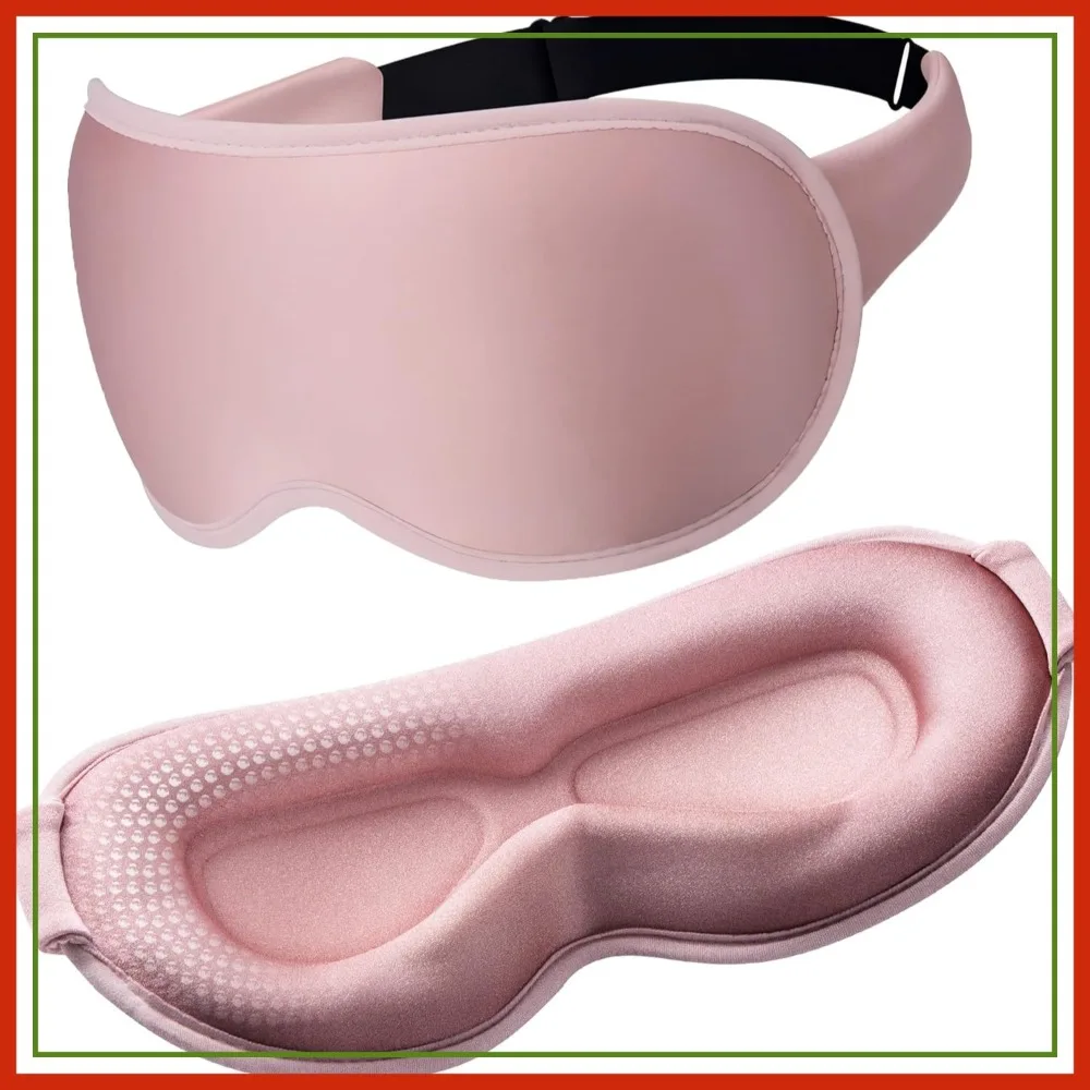 

3D Contoured Weighted Sleep Mask for Women, Zero Pressure Blackout Blindfold, Eyelash Friendly for Travel, Night Shift, Yoga