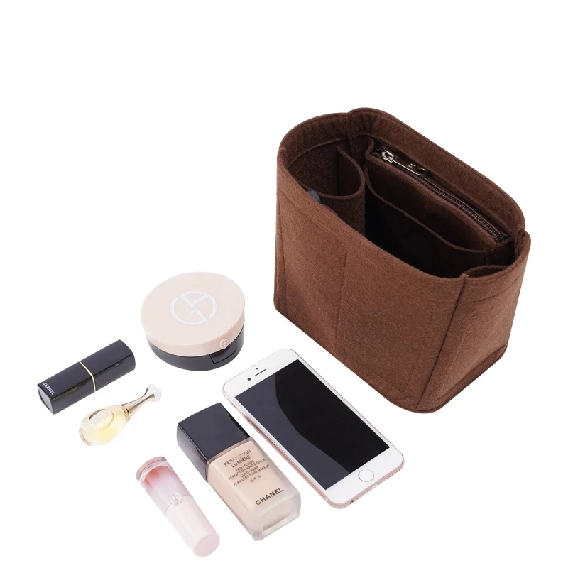 Felt Bag Organizer Inner Liner Pocket DIY Upgrade Accessories For CELINE Triomphe Bucket Handbag Space Renovation Insert Lining