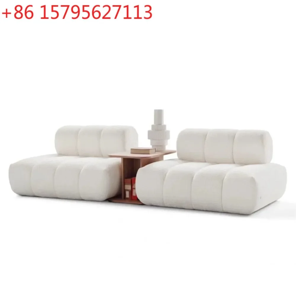 Italian Marinell Home KO Sofa Lambwool Fabric Modular Sofa Teddy Fleece Line Floor Sofa