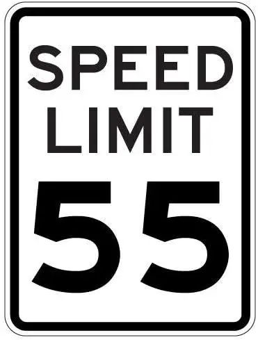 New Metal Sign Aluminum Sign R2 1 55 MPH Speed Limit H.I.P. Signs for Outdoor & Indoor 12 x 8--Tin Sign