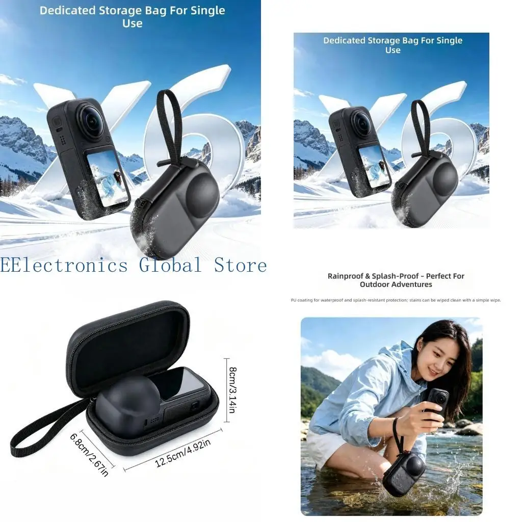 462B Outdoor Travel Case for X6 Camera, Fitted EVA Shell with Zippered Access for Content Creators and Everyday Carry