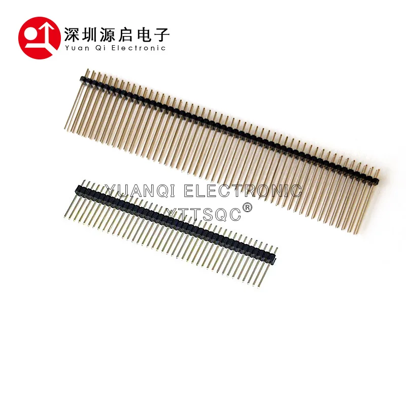 1.27mm 1.27 Single Double Row Male 1X40P 2*50P Breakaway PCB Board Pin Header Long 11mm 12mm 14MM Connector Strip Pinheader