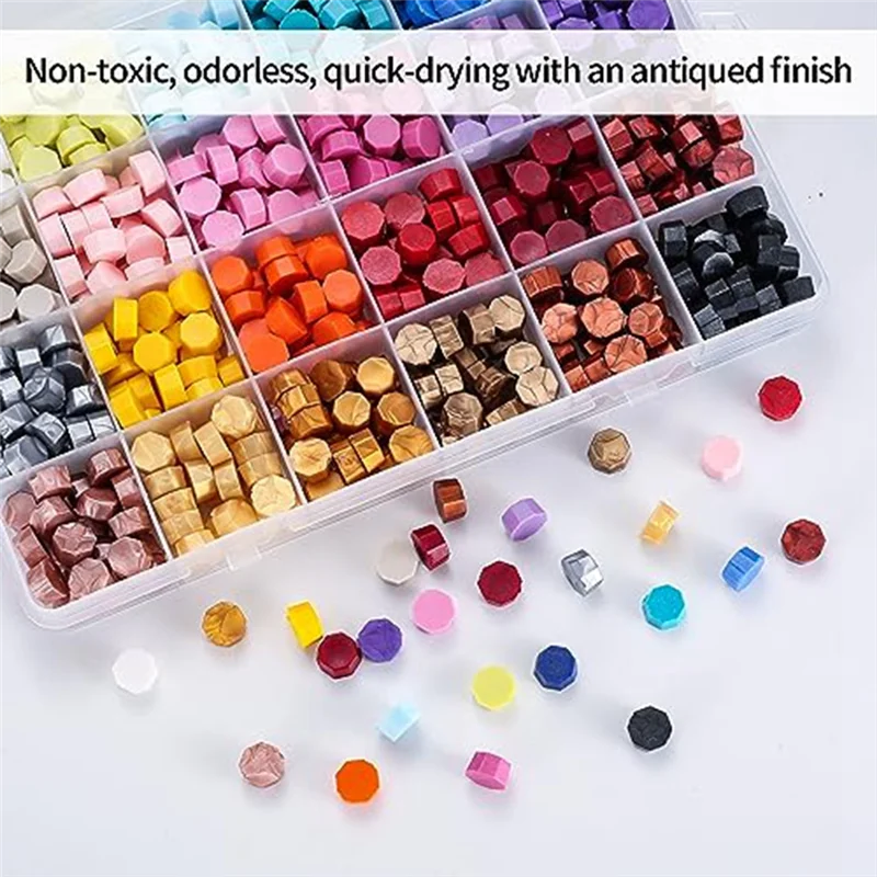 A59E-Wax Seal Kit 600Pcs Metal Wax Seal Beads DIY Craft To Make Wax Seals Fit For Wax Seal Stamps