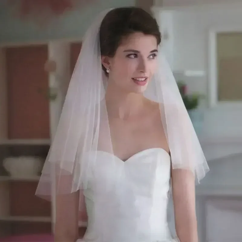 

Новая модная красивая двухслойная кружевная свадебная фата для невесты 1,5 м 2023