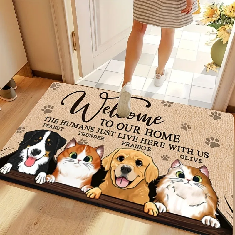 

1PC Welcome Charactor Door Mats Kitchen Rugs Non-Slip Pop design Living room Rugs Bath Mat Carpet for Home Sink Laundry Decor