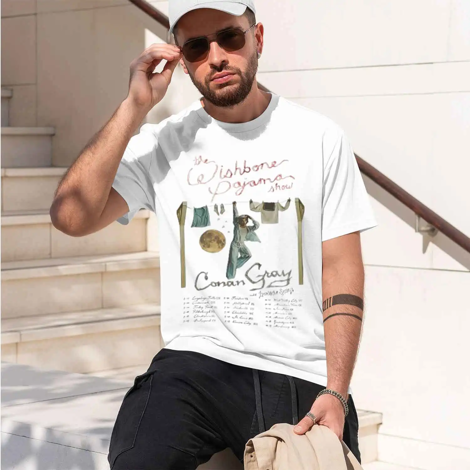 Conan Gray The Wishbone Pajama Show Womens clothing men's crew neck t-shirt 2026 New Model Men’s Short-sleeve Classic Casual Mul