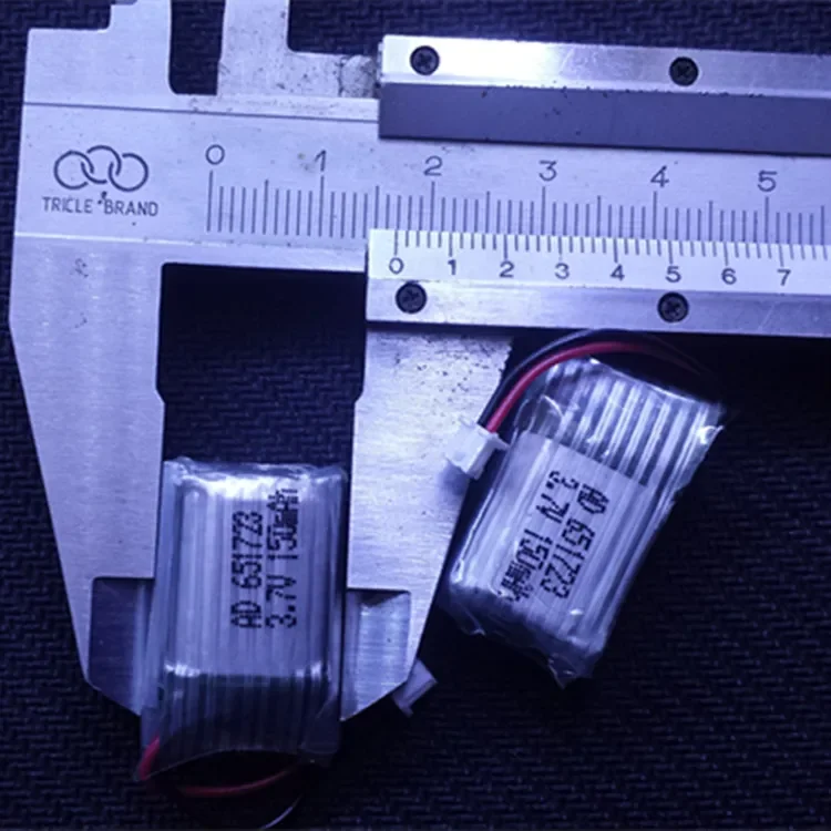 651723 모델 항공기 리모컨, 4 축 미니 항공기 배터리, 3.7V 150 용량, 고속 충전식 리튬 배터리, 신제품