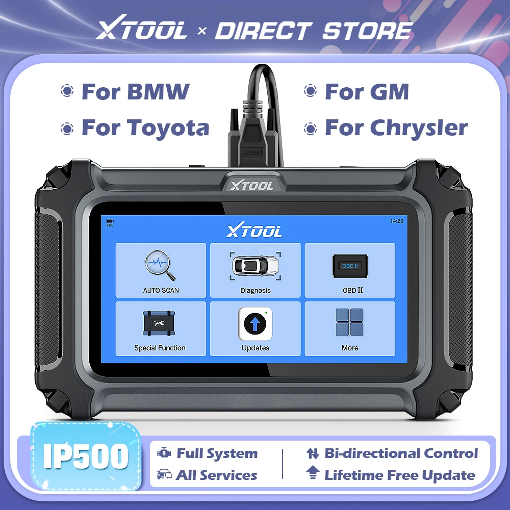 مُحلِّل XTOOL InPlus IP500: أداة تشخيصية متعددة الأنظمة لسياراتك بتحديثات مجانية مدى الحياة
