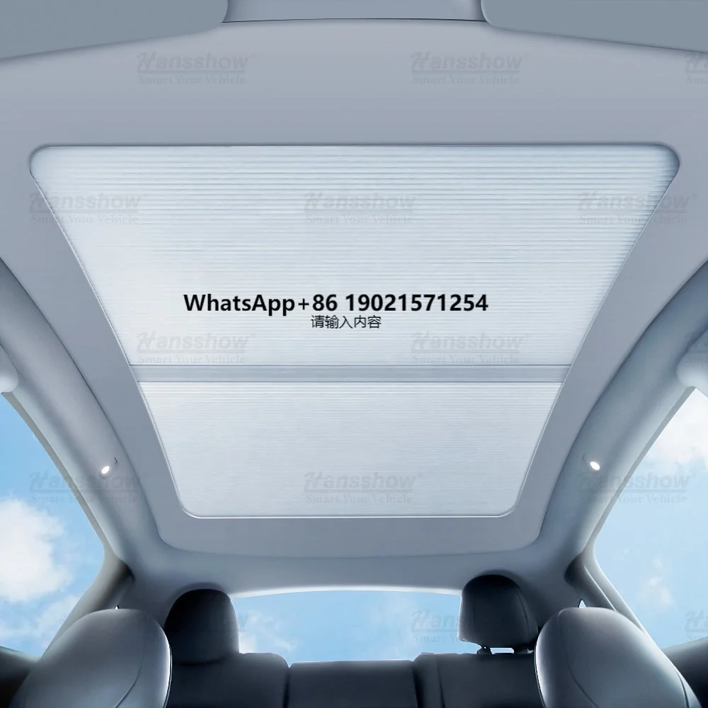 Hansshow Model 3/Y Выдвижной стеклянный козырек на крышу для автомобиля Солнцезащитный козырек с защитой от ультрафиолета