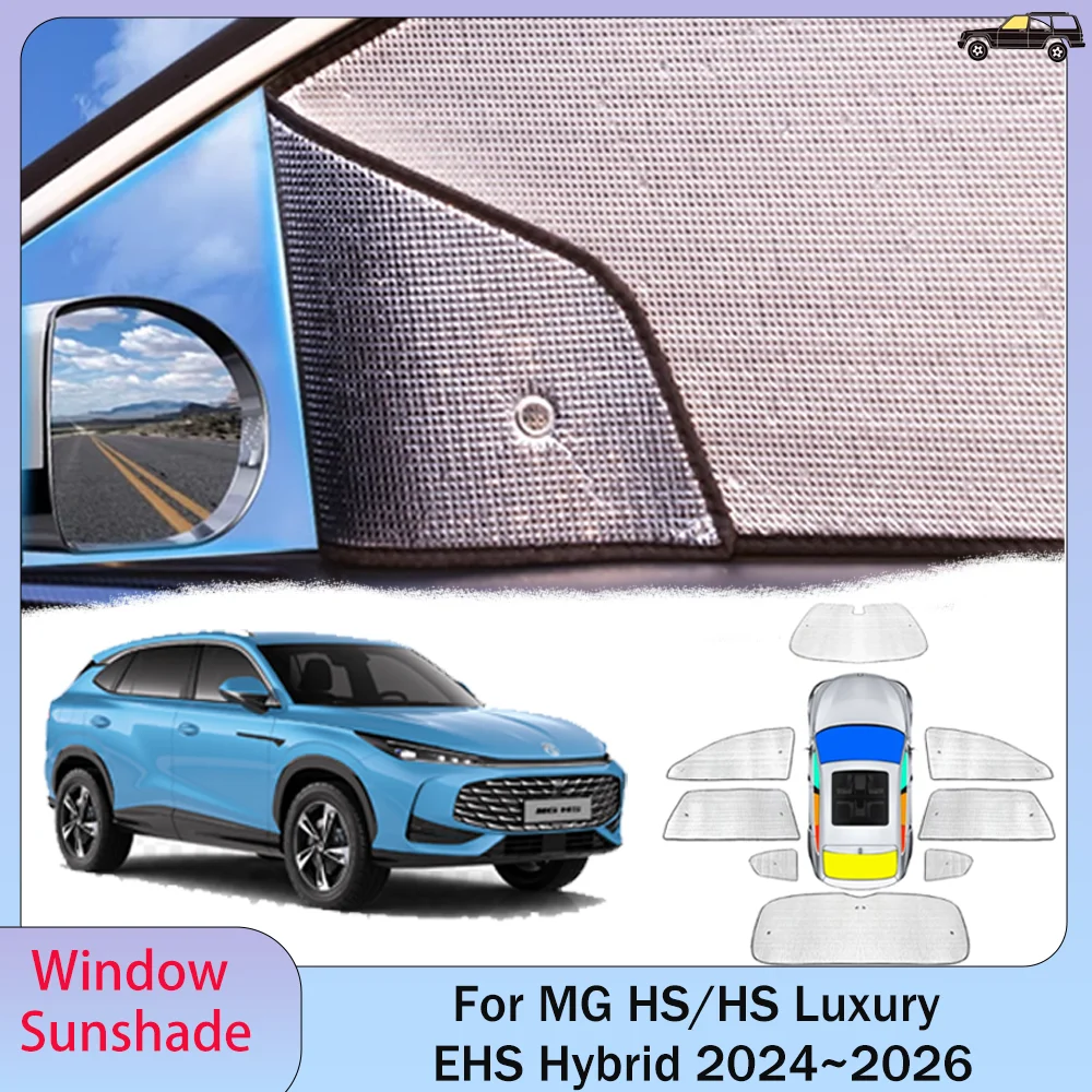 Car Sunshade For MG HS/HS Luxury EHS Hybrid 2024~2026 2025 Window Skylight Windshield Sun Shade Protector UV Parasol Accessories