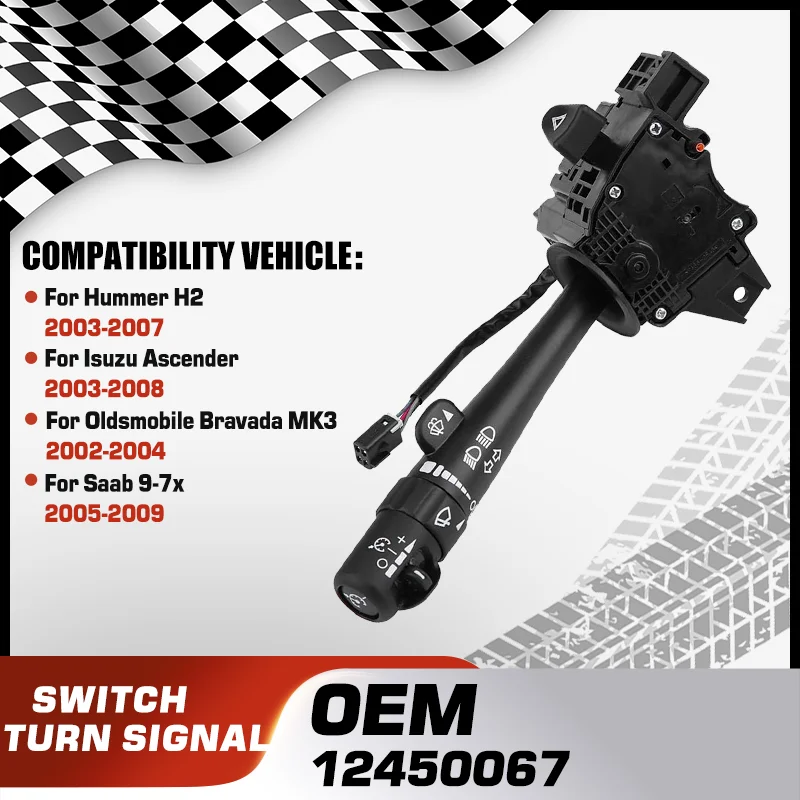 

Car Headlight Stalk Switch For Hummer H2 2003-2007 Isuzu Ascender 2003-2008 Oldsmobile Bravada MK3 2002-2004 Saab 9-7x 2005-2009