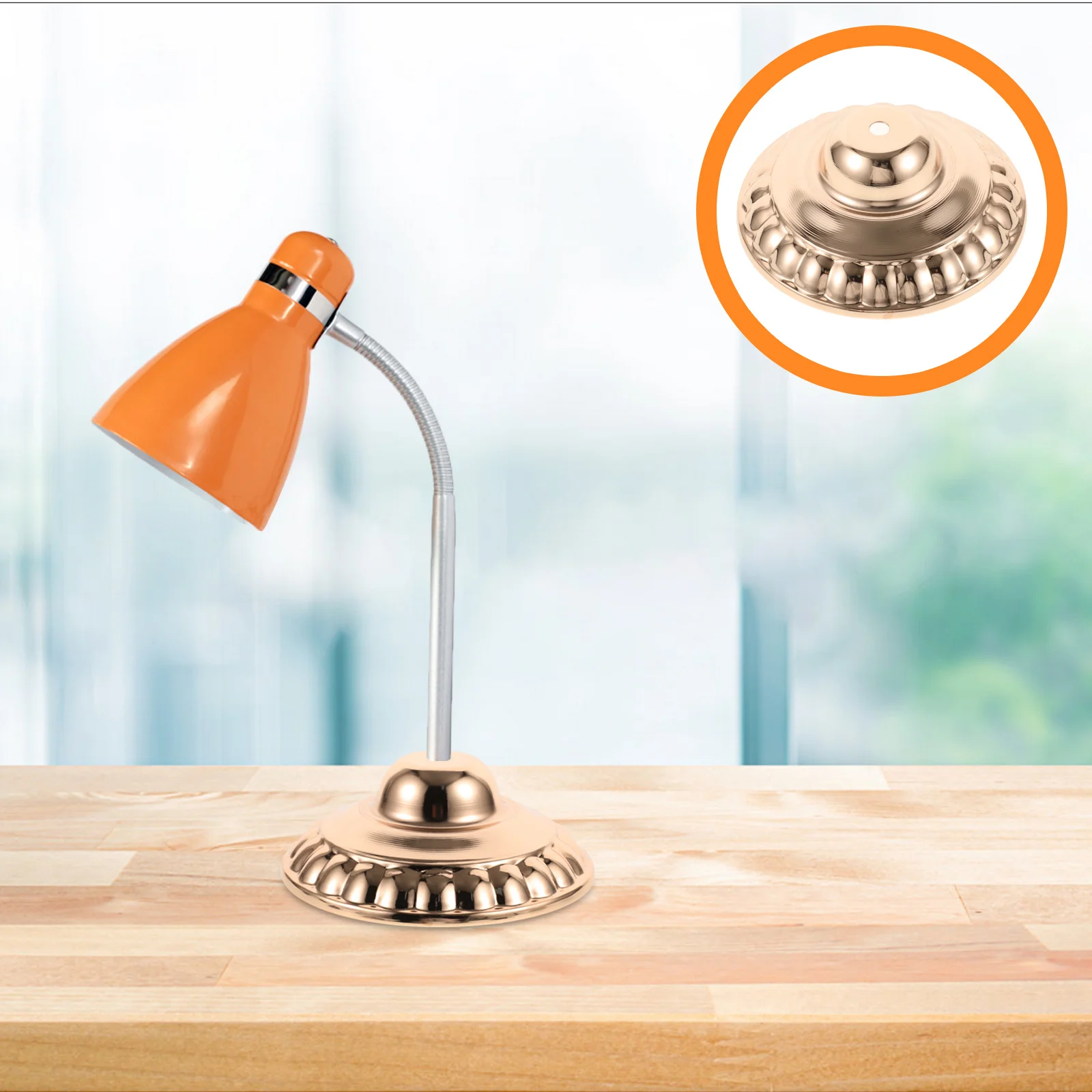 

Metal Round Table Lamp Base Iron Solid Stand for Office Bedroom Living Room Desk Lamp Replacement Part