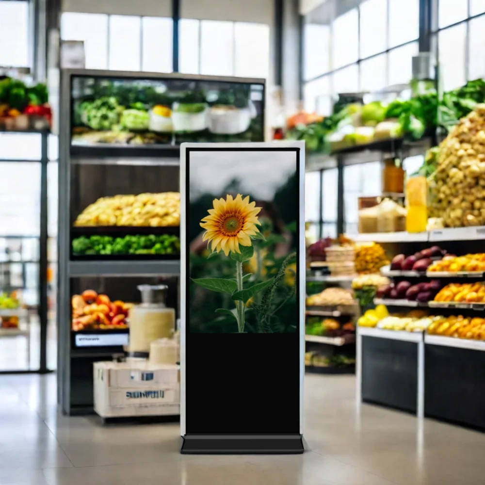 

Floor Standing 55 Inch Lcd Touch Screen Shopping Mall Self Service Ordering Payment Kiosk