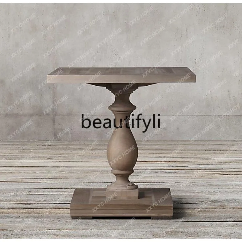 XXAll Solid Wood Living Room Coffee Table  Corner Table  Country Vintage Furniture Oak Coffee Table