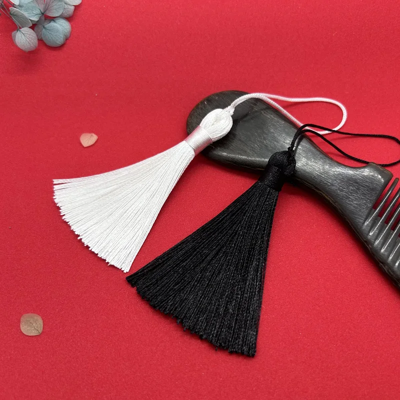 5pcs/10pcs 8cm Tassels Soft Elegant Handmade Silky Tassels with Cord Loop DIY Accessories for Bookmark Jewelry Making