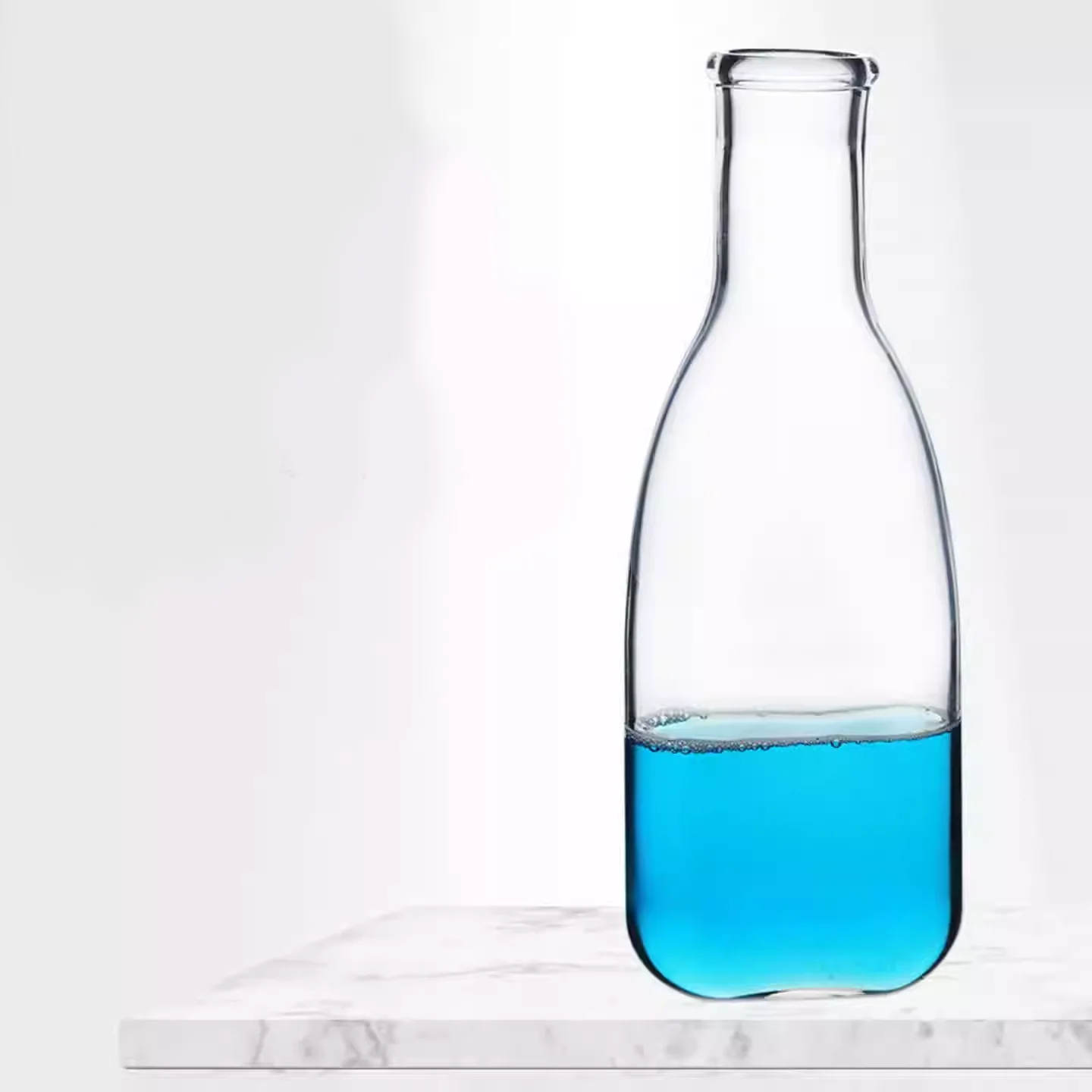 Eggplant shaped culture bottle, glass eggplant bottle, biological bacterial cell culture bottle, glass vessel