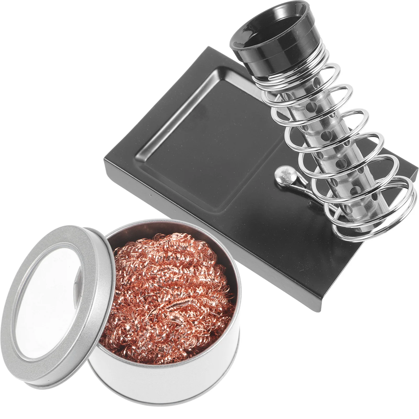

1Set Soldering Iron Stand Professional Copper Wire Cleaner Holder for Solder Tip Maintenance and Efficient Workstation