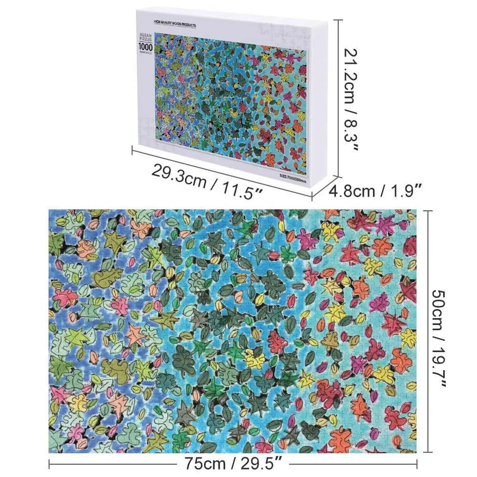 잎의 계절 직소 퍼즐 나무 상자 맞춤 선물 맞춤 아기 장난감 퍼즐