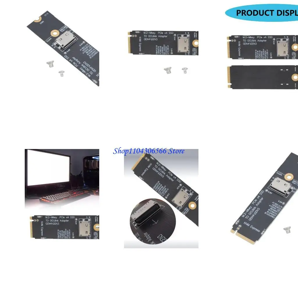 

02DD M.2 M PCIeX4 SSD to U.2 OCUlink SFF-8612 Adapter Card for 2.5inch NVME U.2(SFF 8639)SSD PCIE NGFF Converter Card