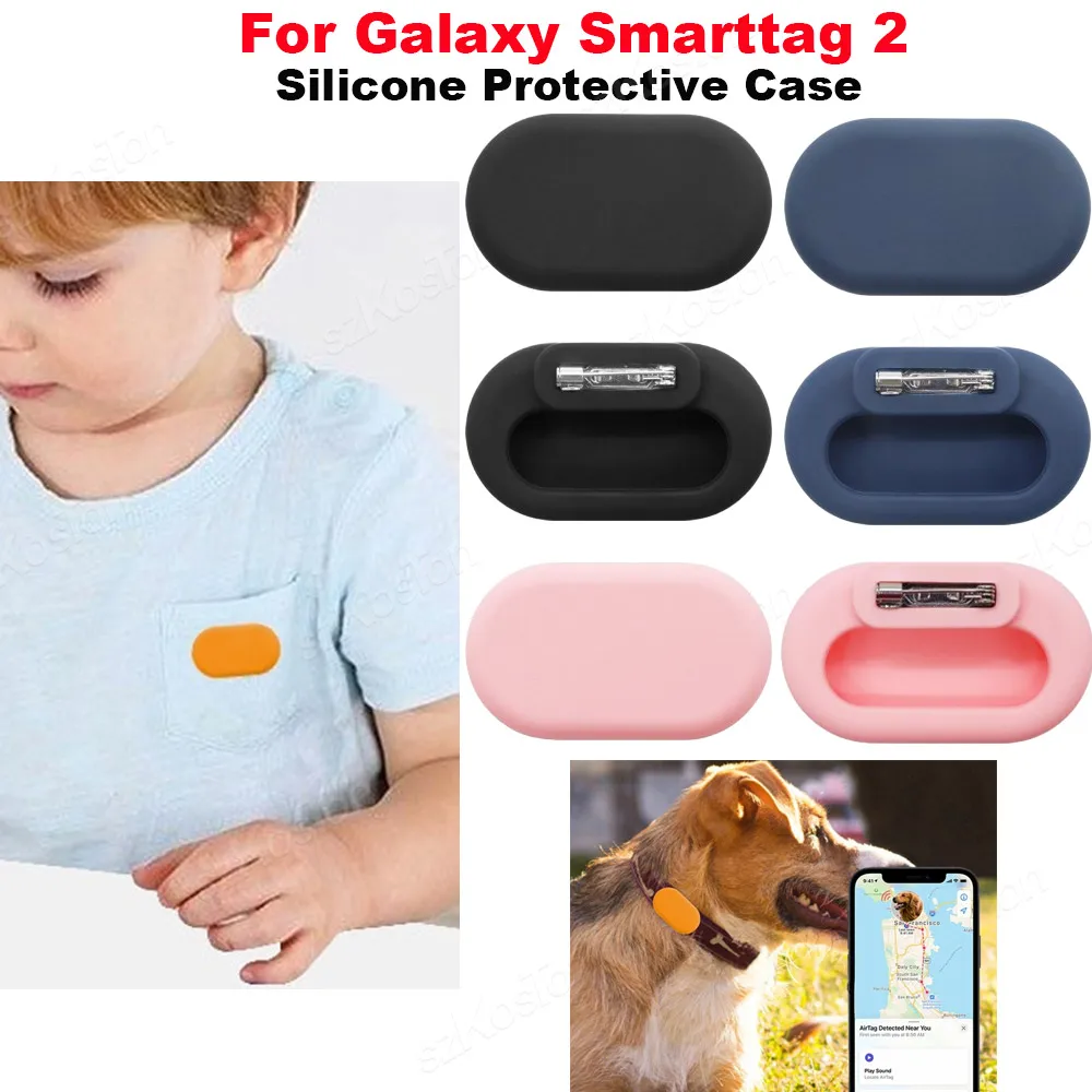 

Silicone Protective Case Children Clothing Pin Holder for Galaxy Smarttag 2 for SmartTag 2 Anti-lost Tracker Case Accessories