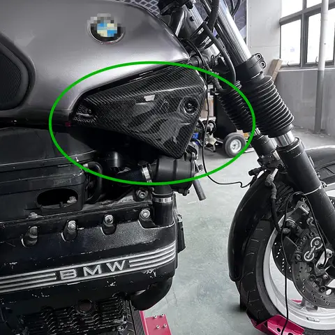 탄소 섬유 전면 사이드 패널 탱크 보호대 커버 페어링, 카페 레이서 오토바이 액세서리, BMW K75 K100