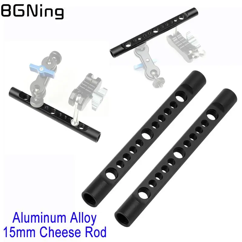 15 مللي متر الجبن قضبان قوس 1/4 "3/8" ثقوب المسمار الكتف أنبوب نظام السكك الحديدية الموضوع تصاعد ثقب ل SLR كاميرا السكك الحديدية دعم 150 مللي متر