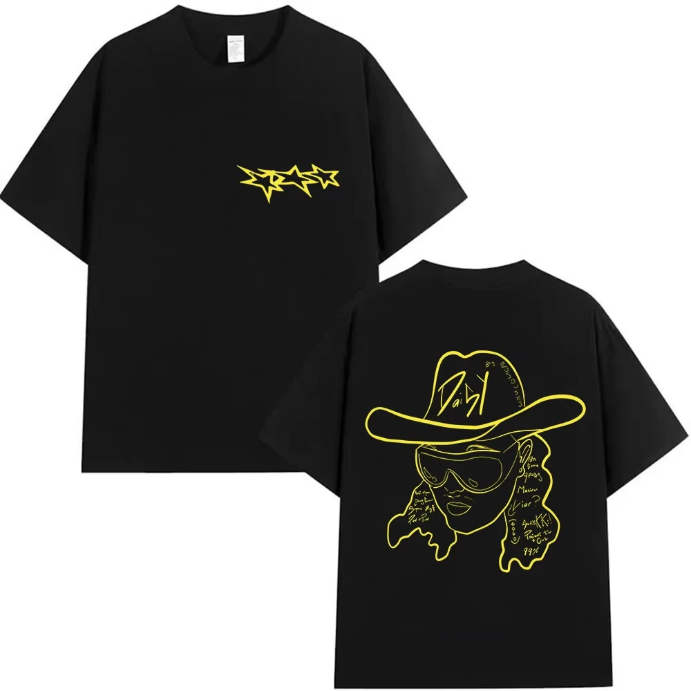 Rapper Rusowsky Daisy Album 2026 Print T-Shirts Men Women Vintage Harajuku Fashion T-shirts Summer Oversized Cozy Cotton T Shirt