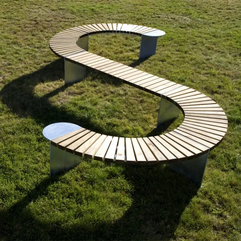 DSA park chair, indoor and outdoor garden leisure chair, outdoor bench, courtyard landscape square shopping mall special-shaped