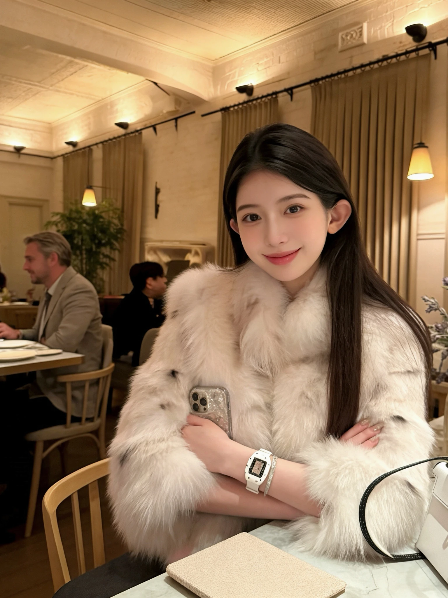 Giacca in Pelliccia Bianca Ispessita da Donna, Nuovo Stile Autunno Inverno, Elegante Cappotto in Pelle e Pelliccia Integrata, Caldo e Giovanile, Staccabile D...