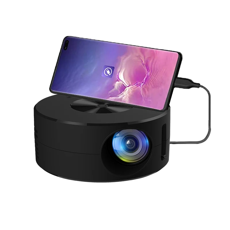 YT200 Mini LED Projector Portable Home Media Player 320*180 USB Video Beamer for iOS Android Smartphone