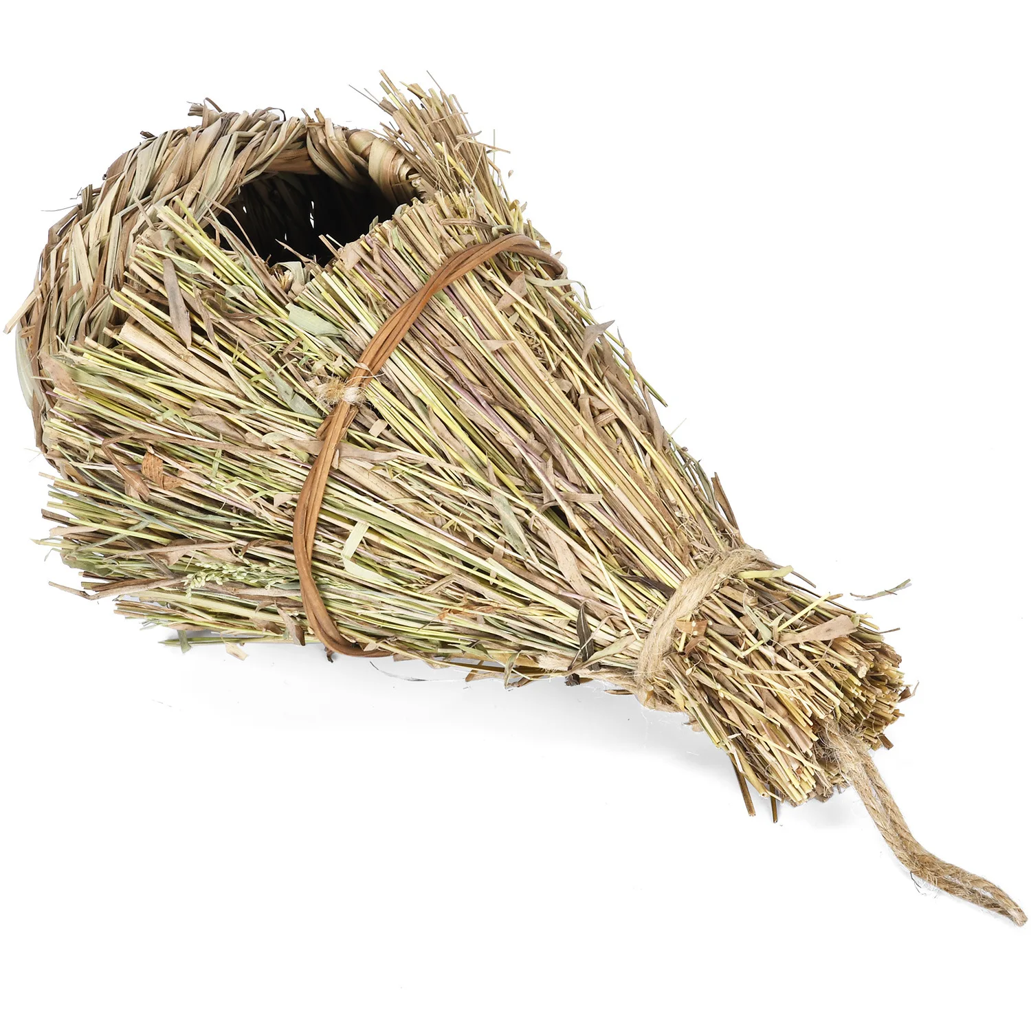 1pcs Handmade bamboo leaf weaving bird nest natural reed hay bird house creative hanging bird nest outdoor gardening decoration