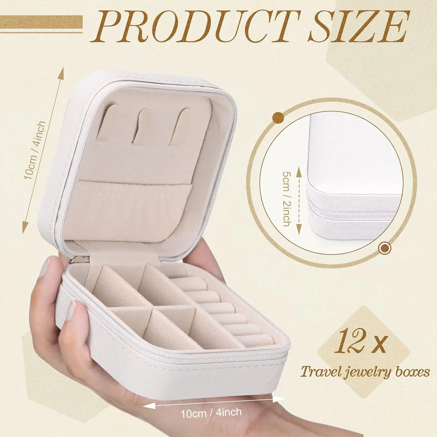 6-20PCS Travel Jewelry Case Bridesmaid Proposal Gifts Box Mini Jewelry Box Organizer Portable Earring Storage Box for Wedding