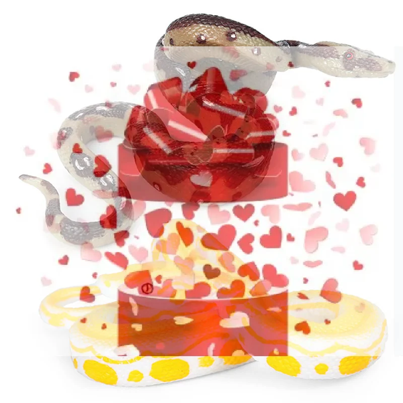 

【BS】Simulated Python Solid Wild Animal Biological Model Rubber Snake Children's Toy Collectible Ornament Halloween Tricky Toys