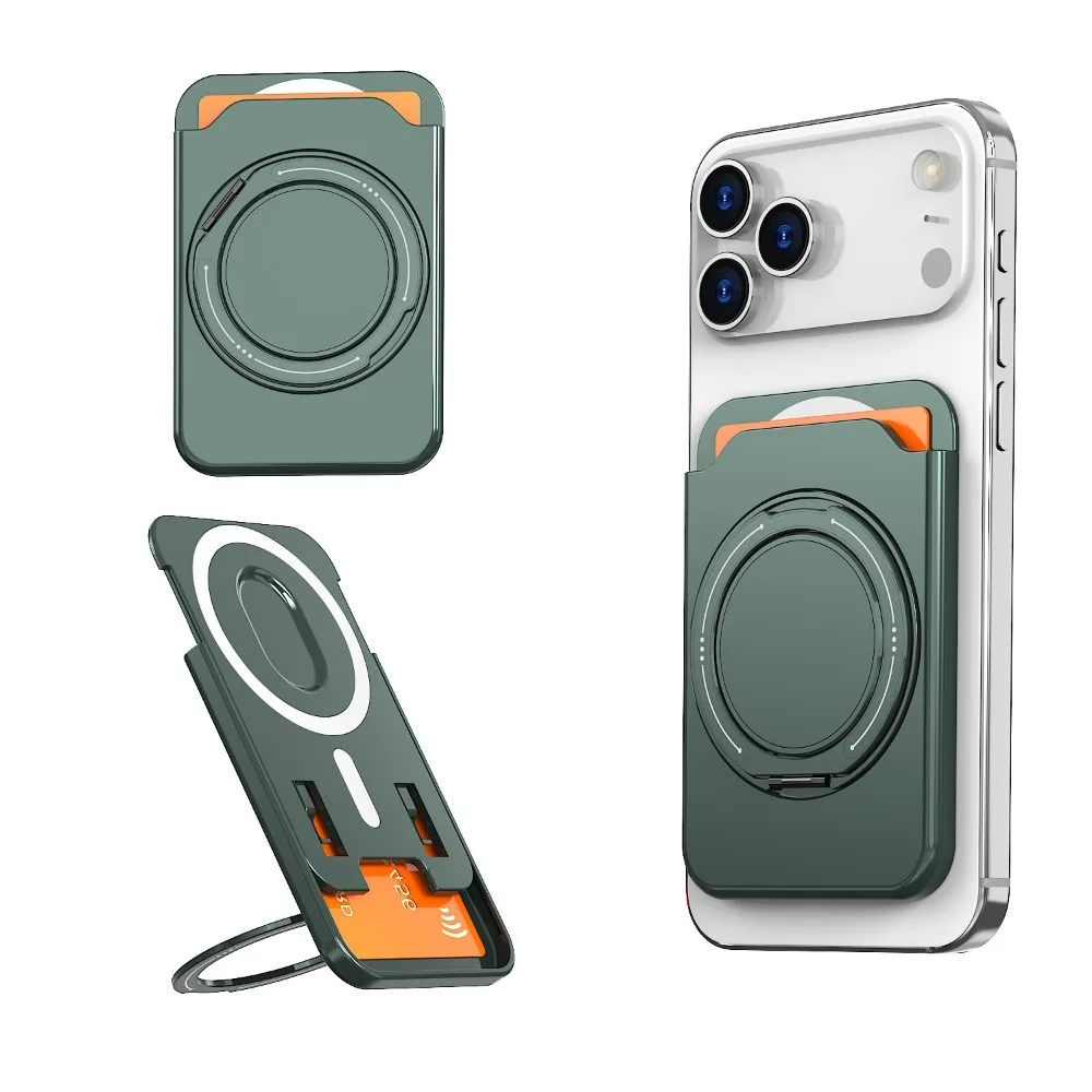 Magnetisches Kartenetui mit 360 drehbarem Ringständer für iPhone 17 Pro Max 16 15 Samsung S25 S26 Ultra Magsafe Hülle – Detail 16